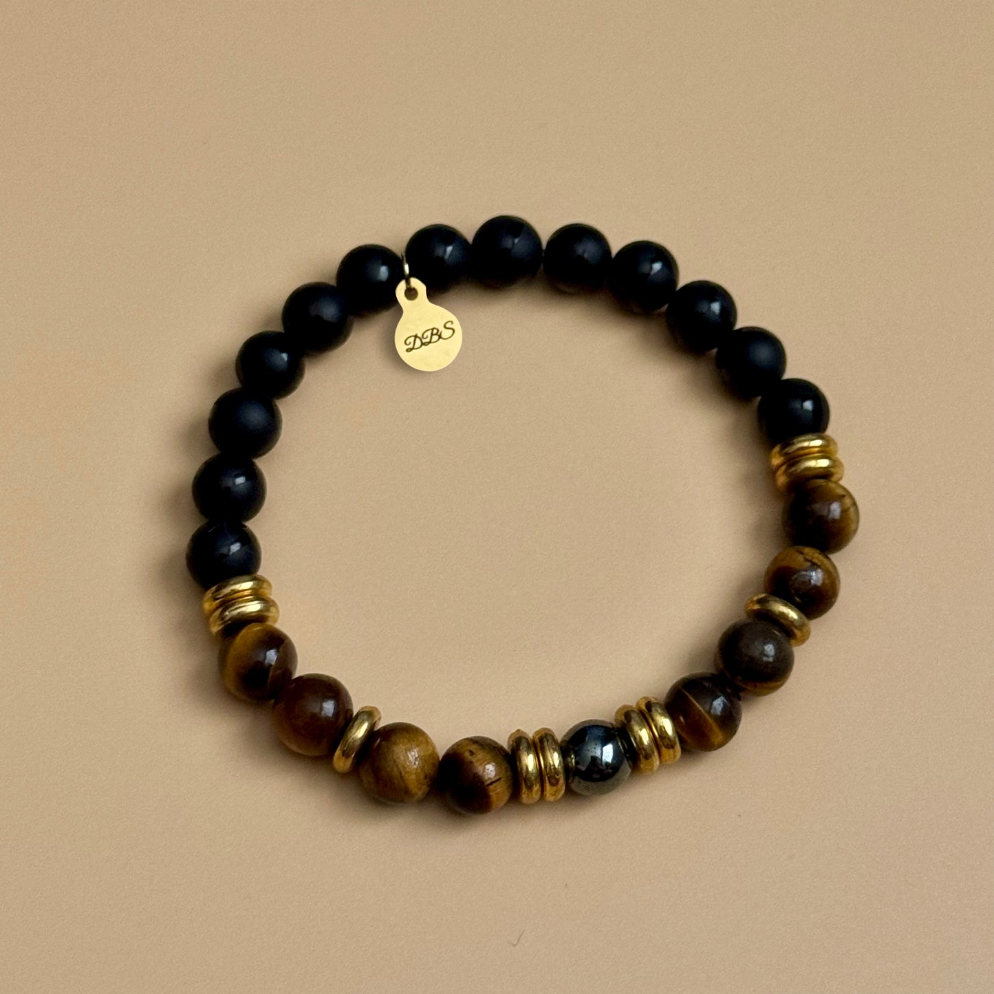Tiger Eye Onyx Gemstone Bracelet