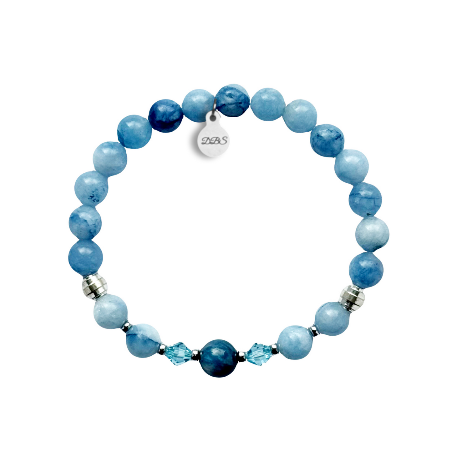 Austrian Crystal Blue Quartz Gemstone Bracelet