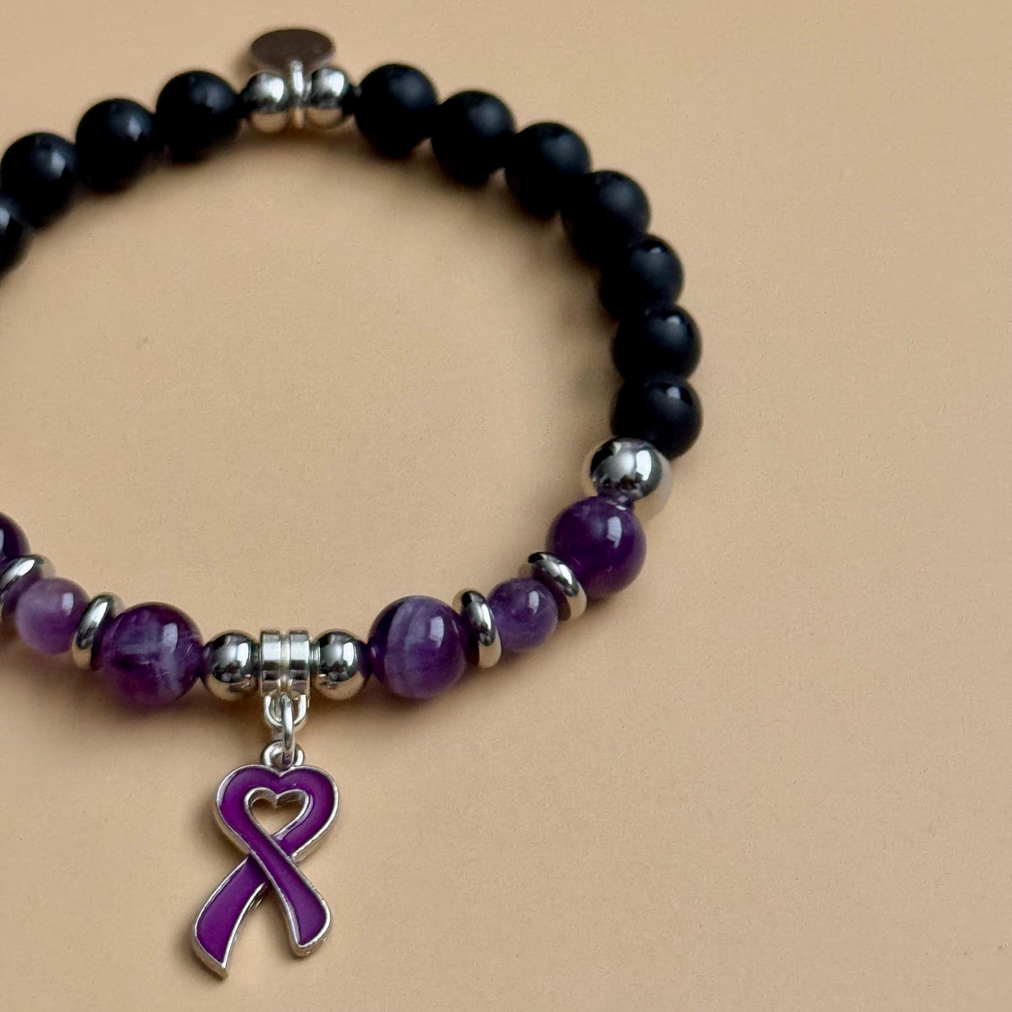 Domestic Violence Awareness Gemstone Bracelet