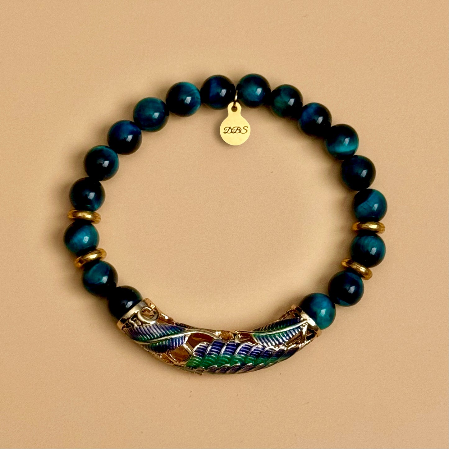 Blue Peacock Gemstone Bracelet