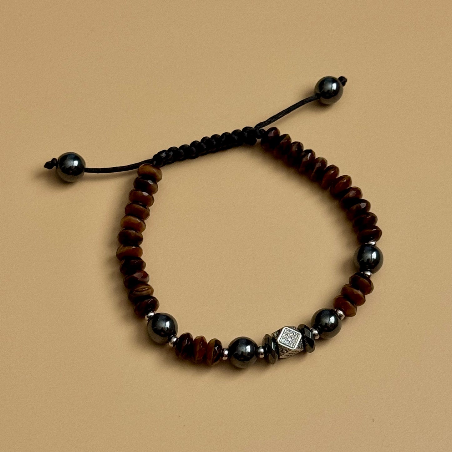 Showstopper Shamballa Bracelet (Round Tiger Eye)