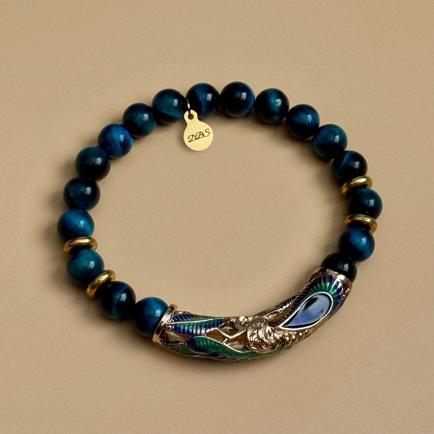Blue Peacock Gemstone Bracelet