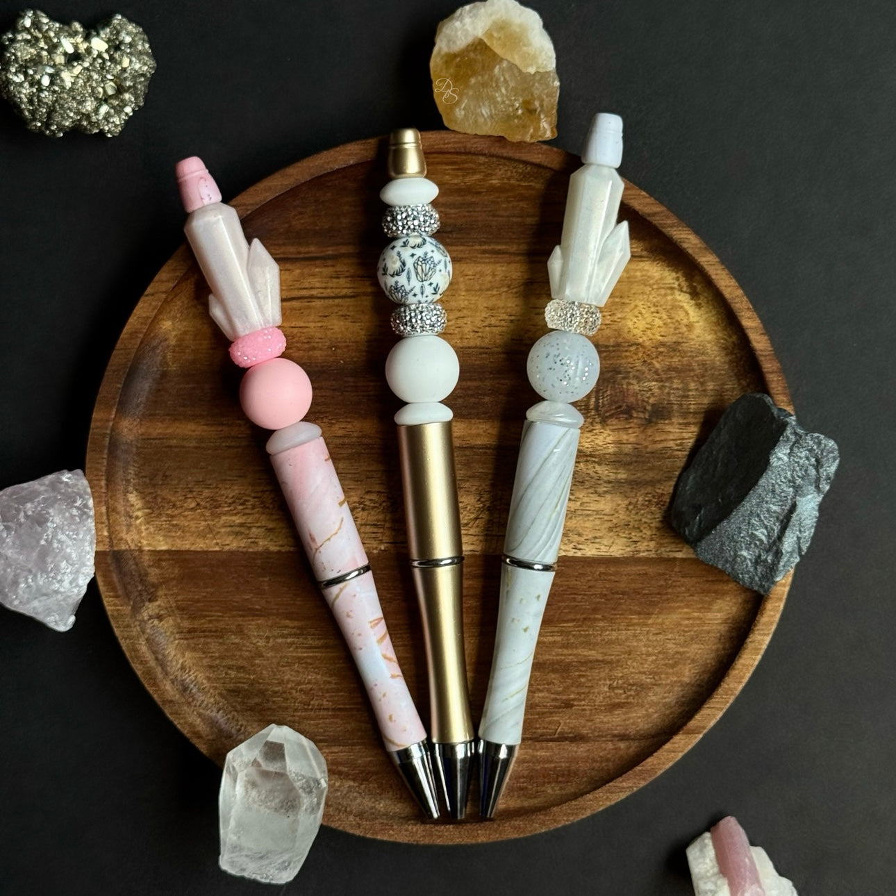 Snow Quartz Beaded Pen