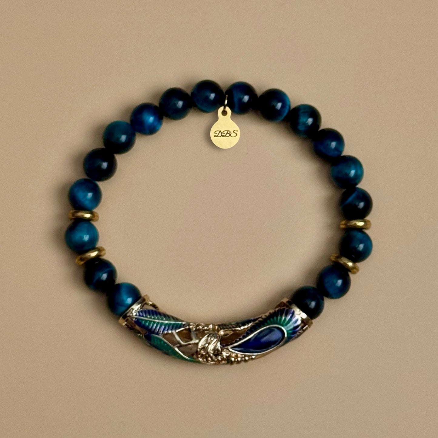 Blue Peacock Gemstone Bracelet