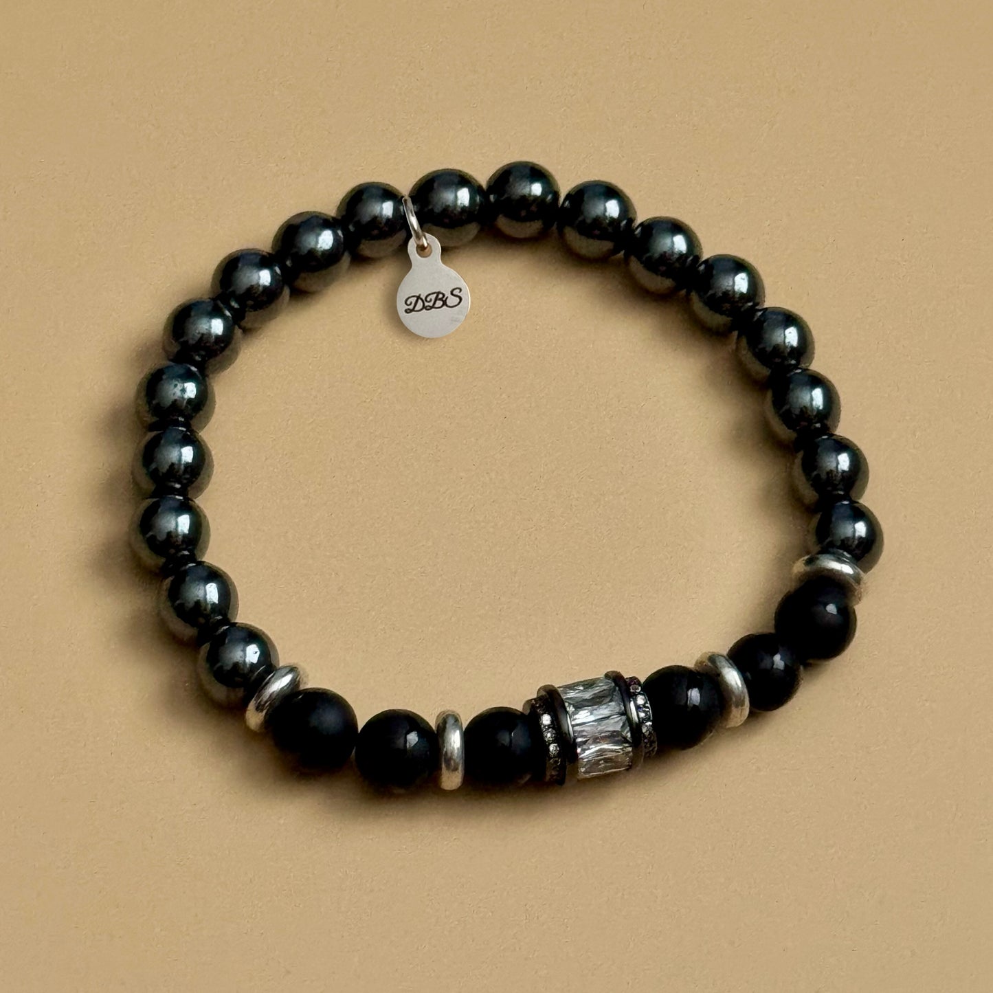 Black Pavé Gemstone Bracelet