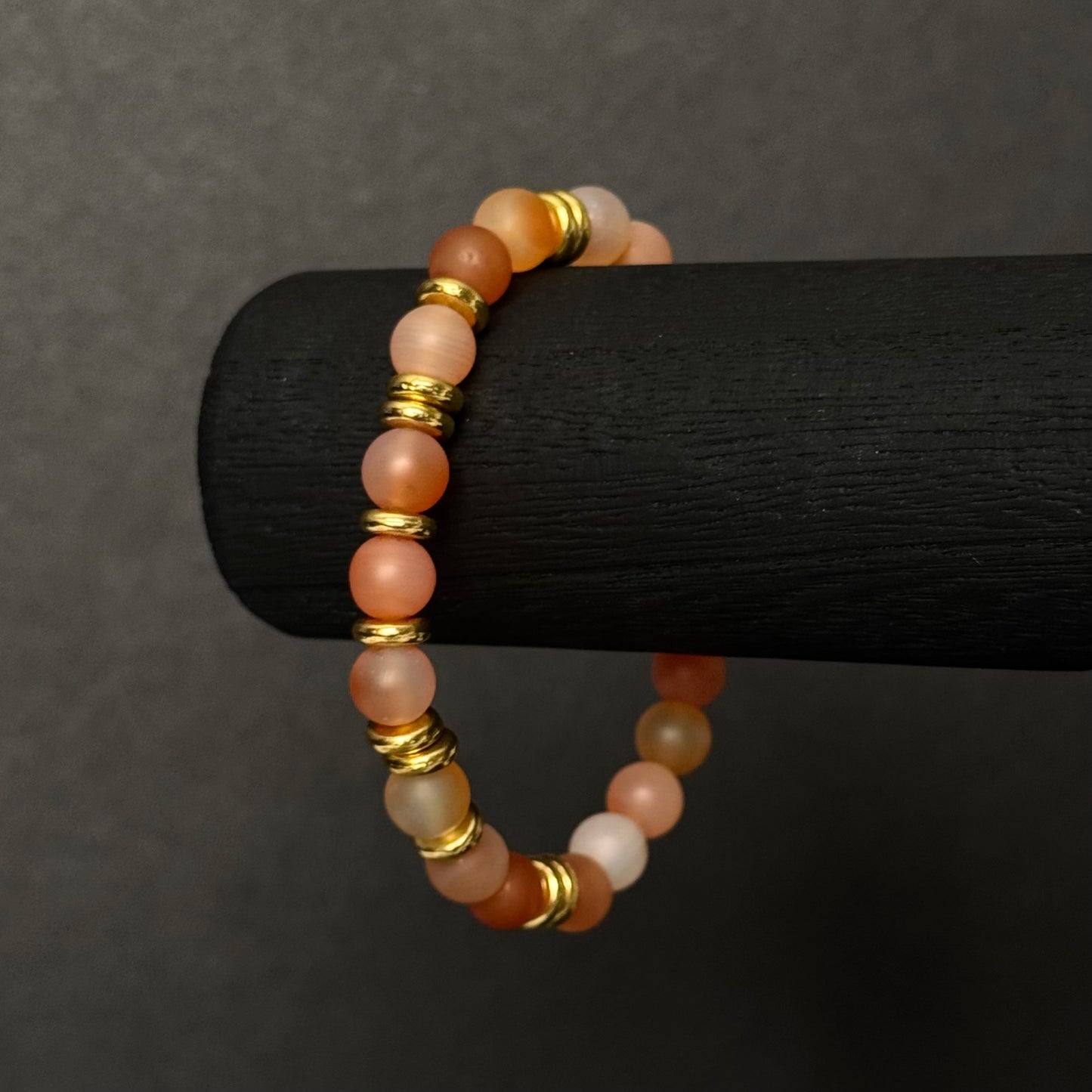 Frosted Carnelian Gemstone Bracelet