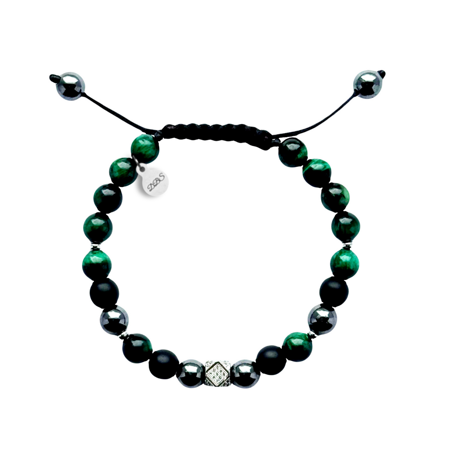 Showstopper Shamballa Bracelet (Green Tiger Eye)