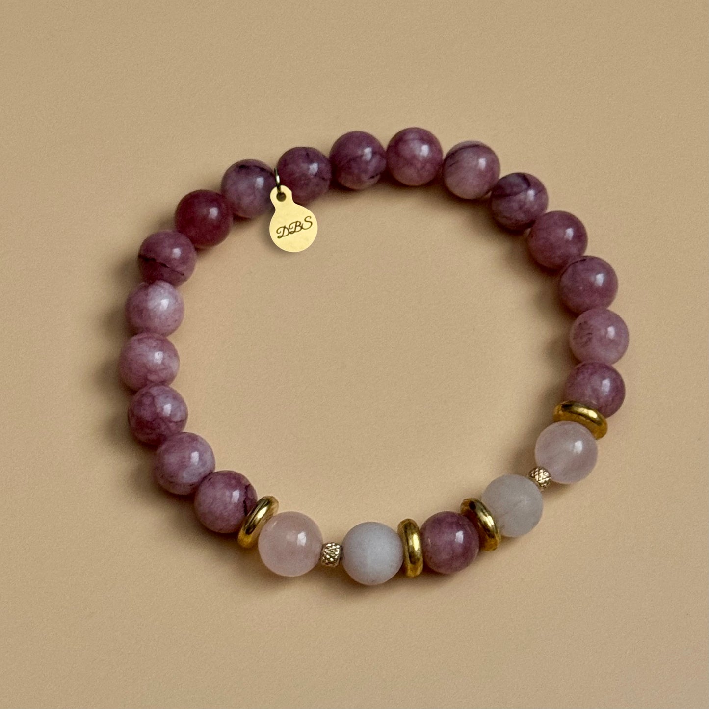 Raspberry Quartz Gemstone Bracelet