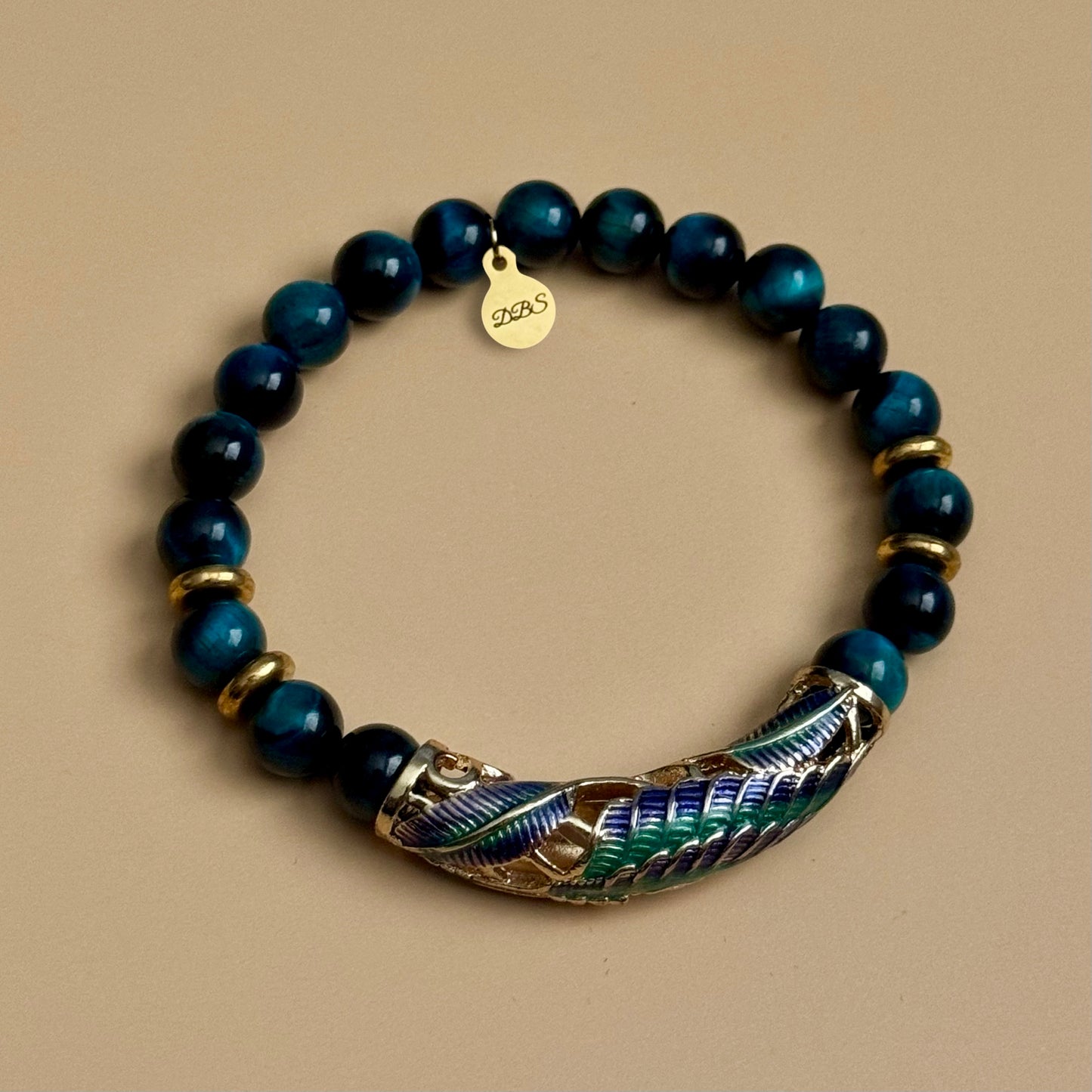Blue Peacock Gemstone Bracelet