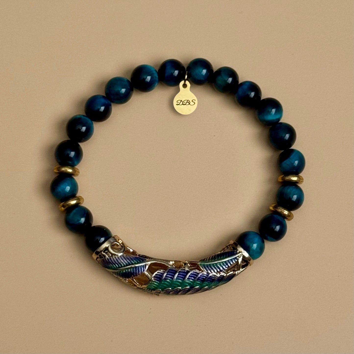 Blue Peacock Gemstone Bracelet