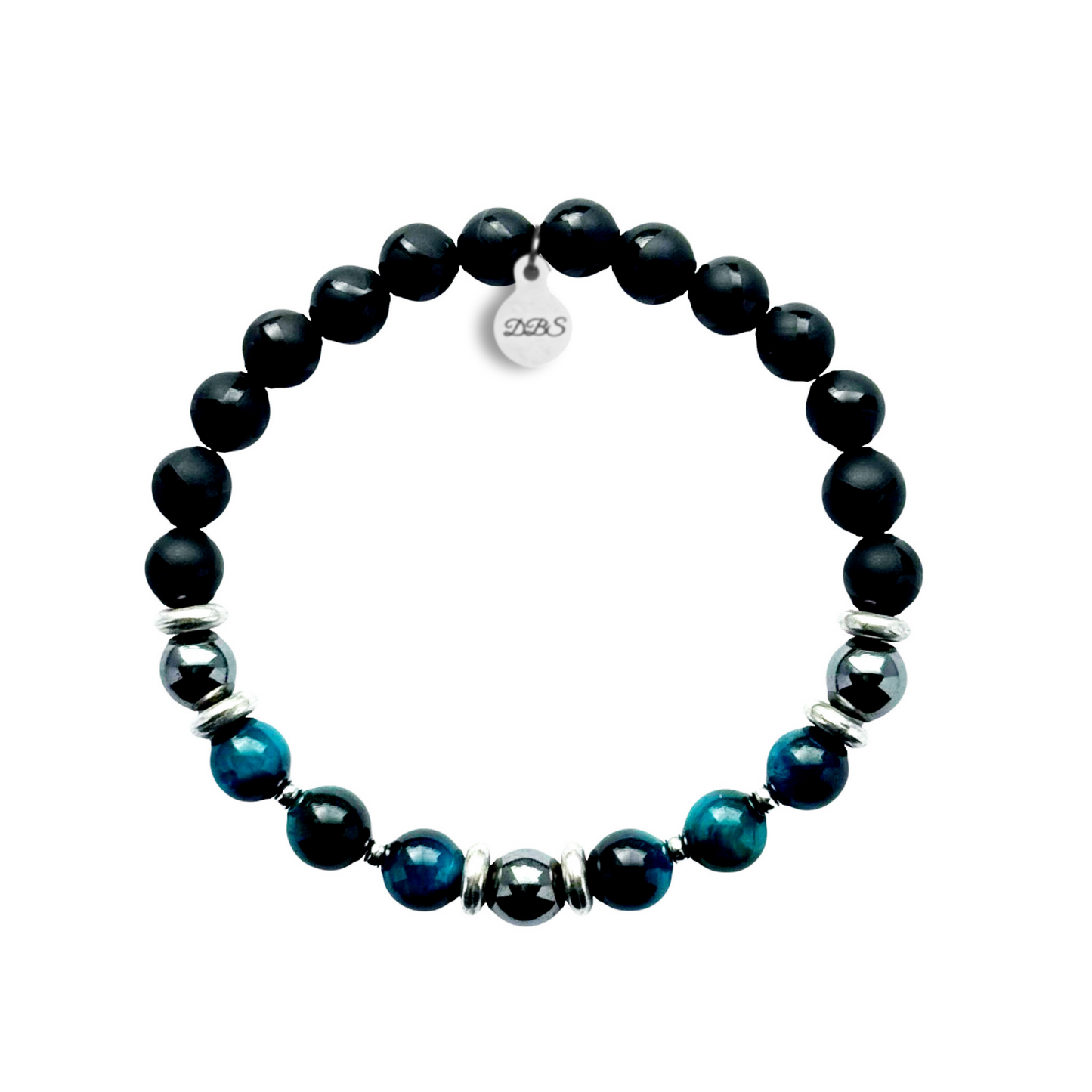 Blue Peacock Onyx Gemstone Bracelet
