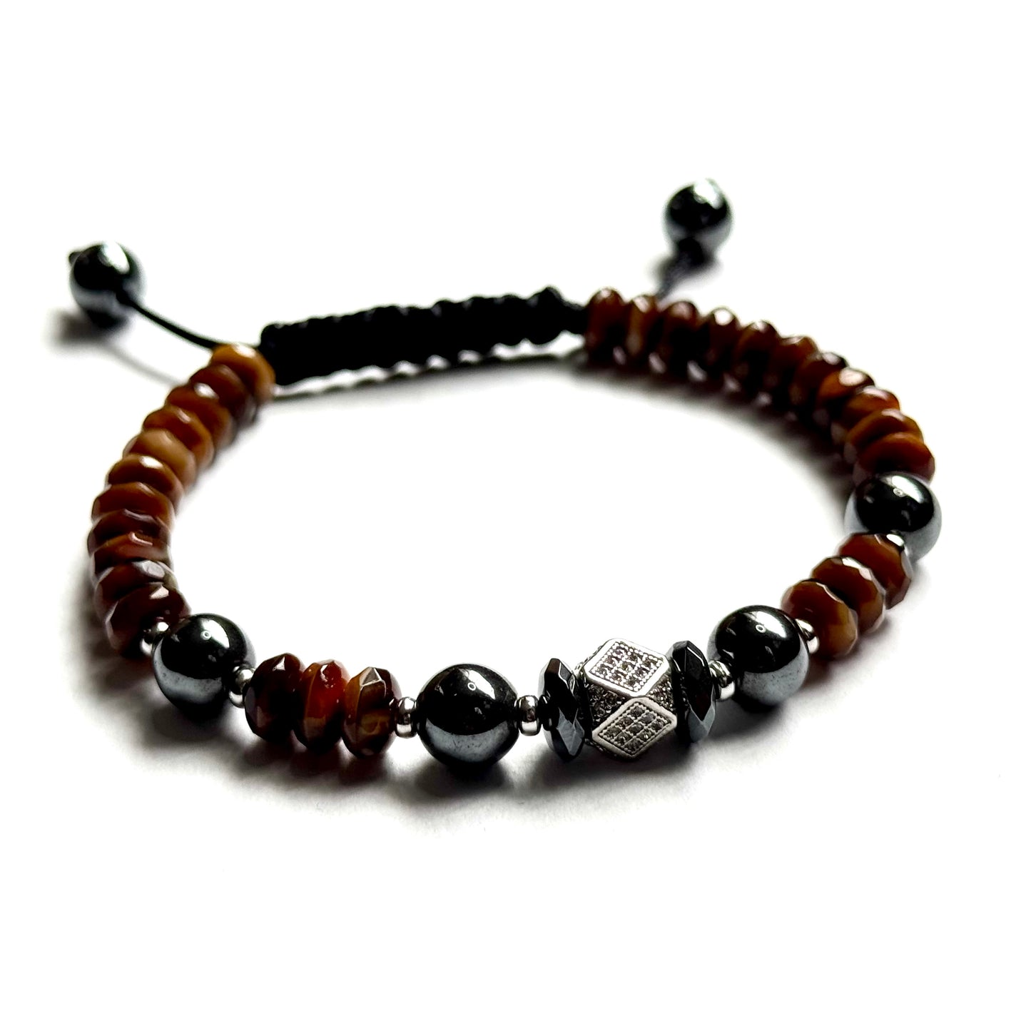 Showstopper Shamballa Bracelet (Round Tiger Eye)