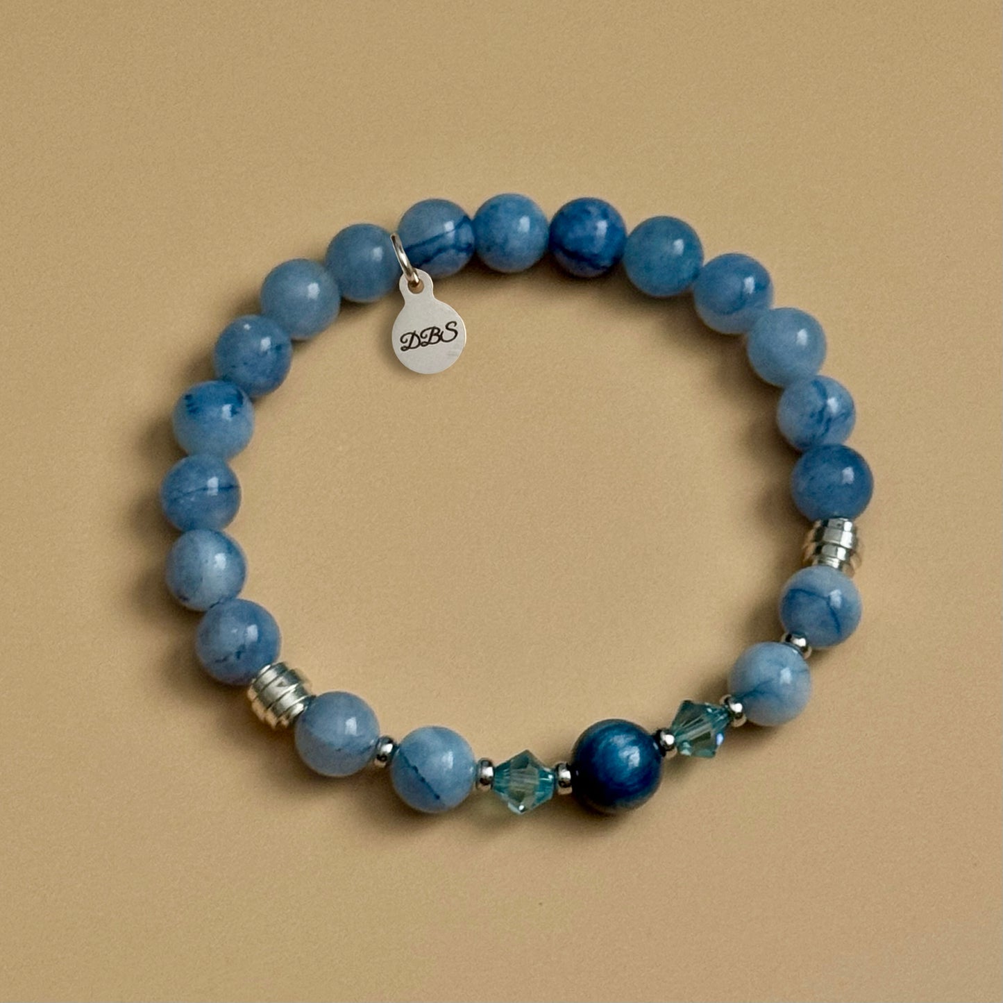 Austrian Crystal Blue Quartz Gemstone Bracelet