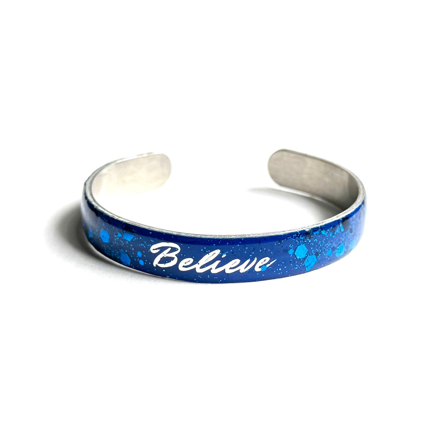 Believe Skinny Cuff Bracelet (Royal Blue)