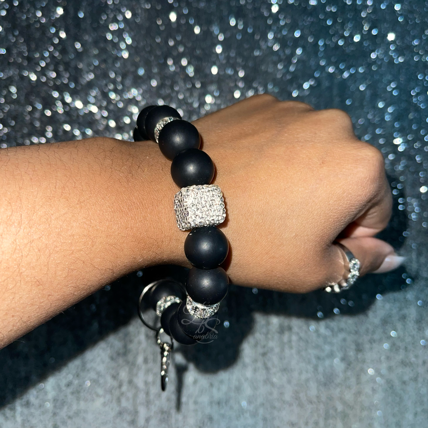Noir Glam Wristlet