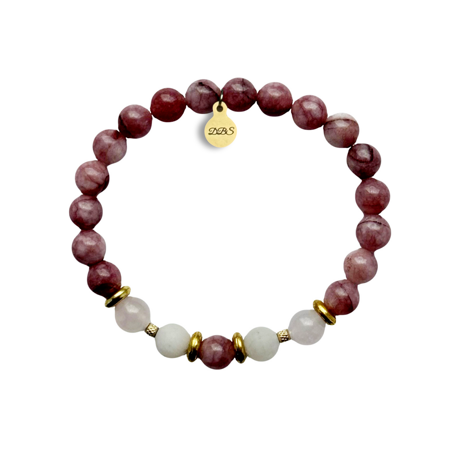 Raspberry Quartz Gemstone Bracelet
