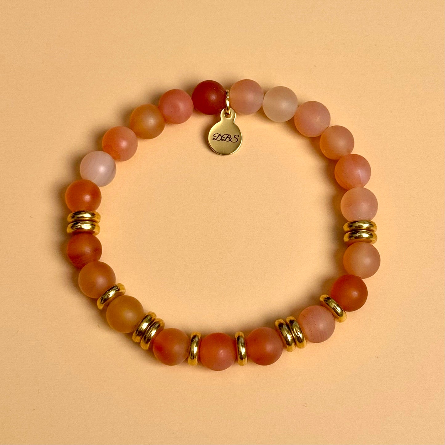 Frosted Carnelian Gemstone Bracelet