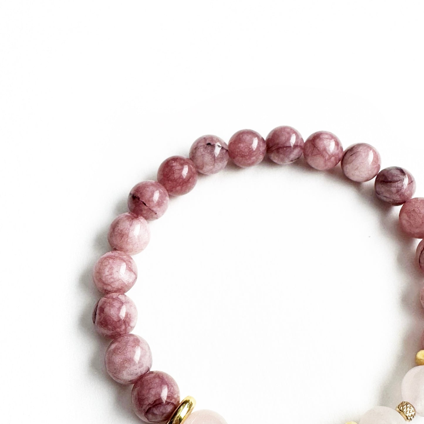 Raspberry Quartz Gemstone Bracelet