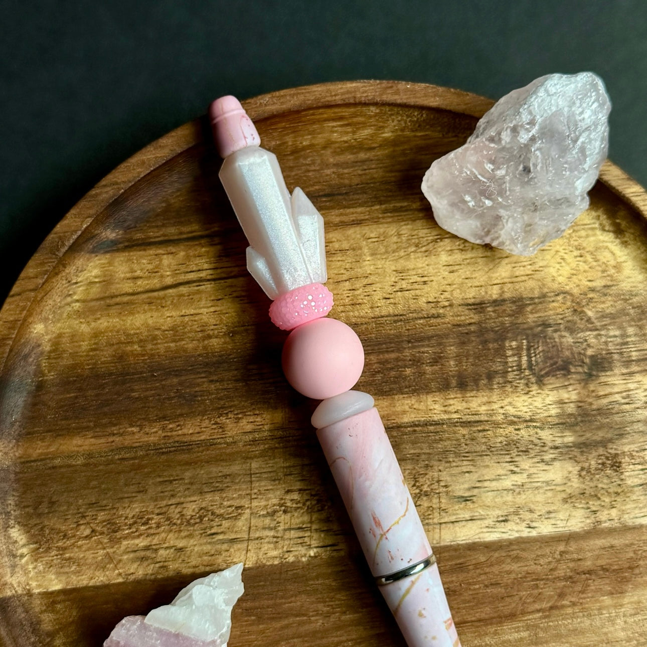 Rose Quartz Beaded Pen