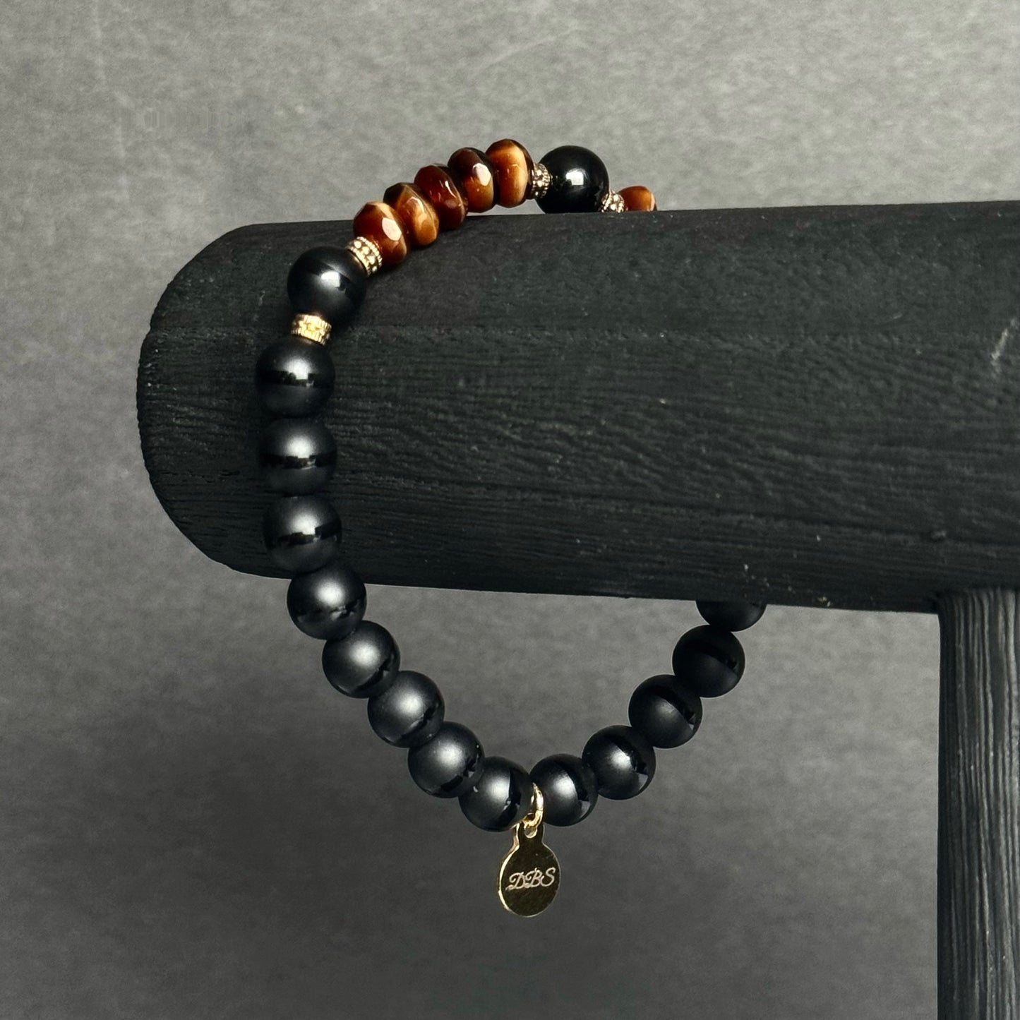 Tiger Eye Tourmaline Gemstone Bracelet