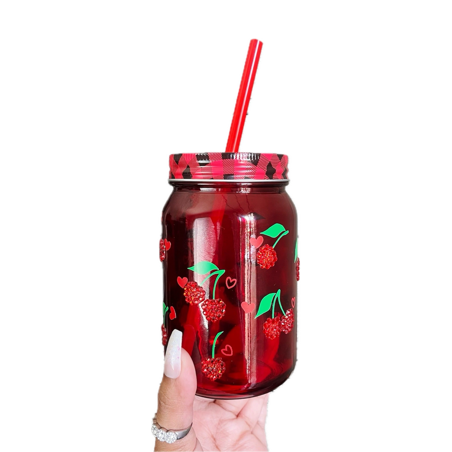 Cherry Picking Mason Jar