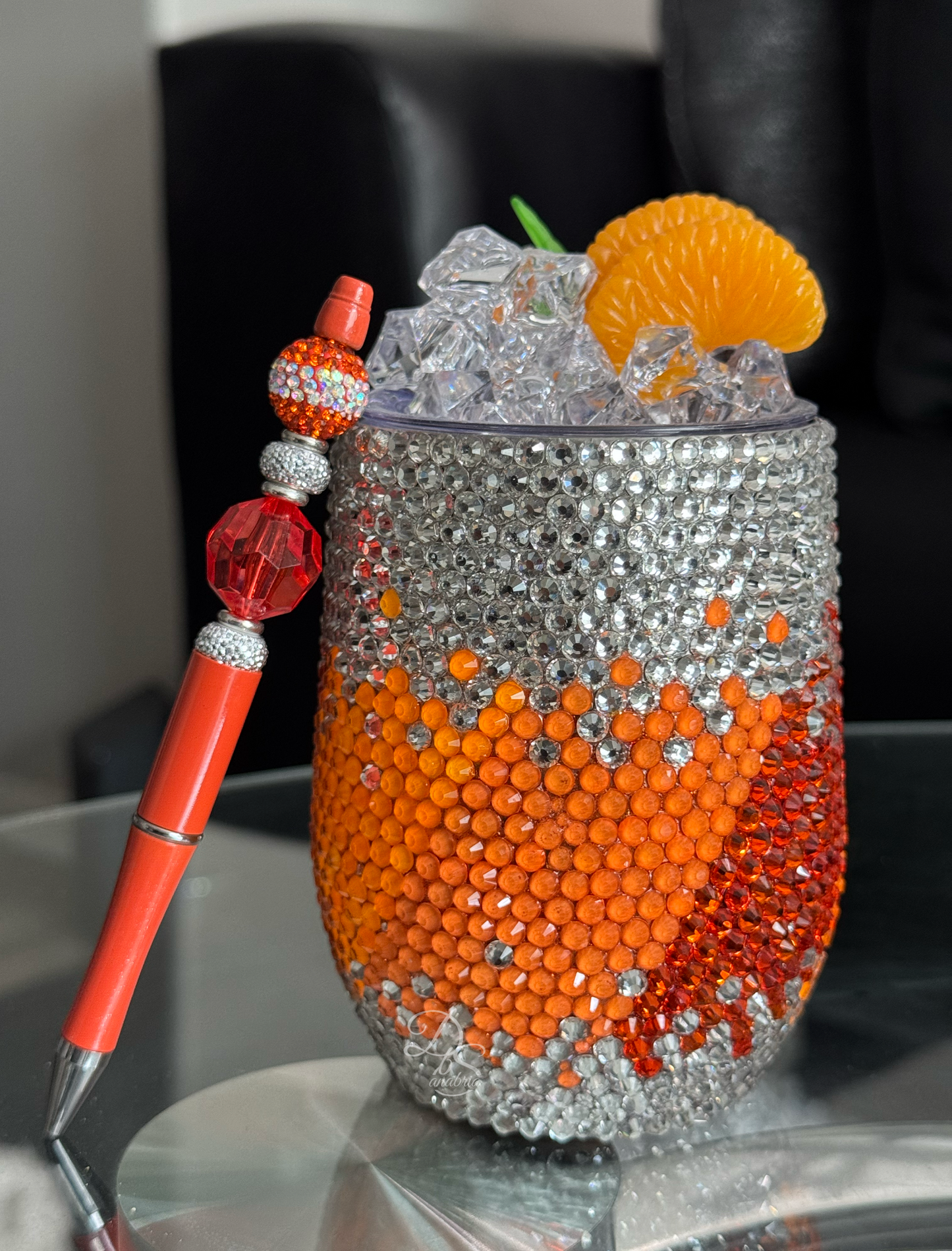 Orange Zest Beaded Pen