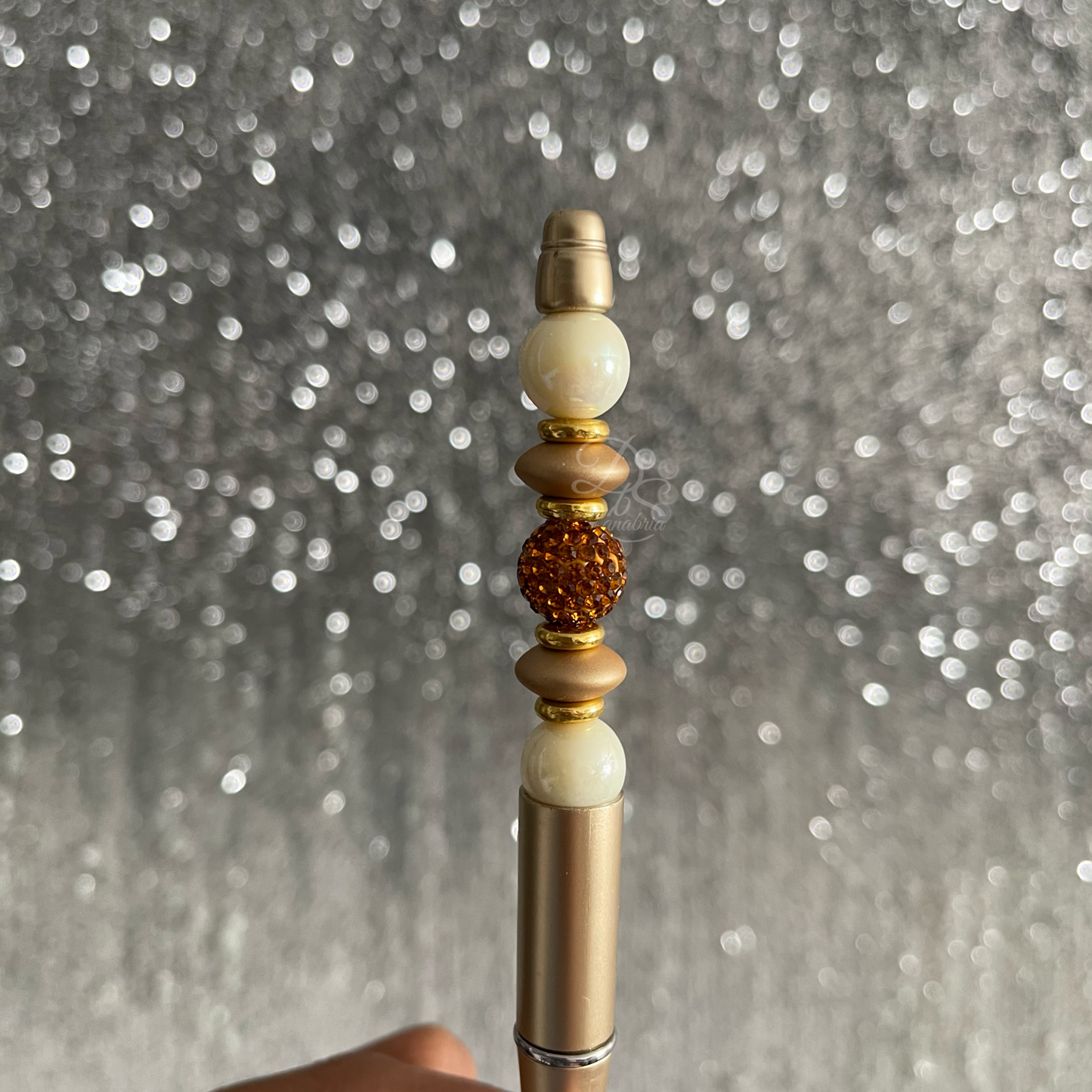 Pearlized Copper Beaded Pen