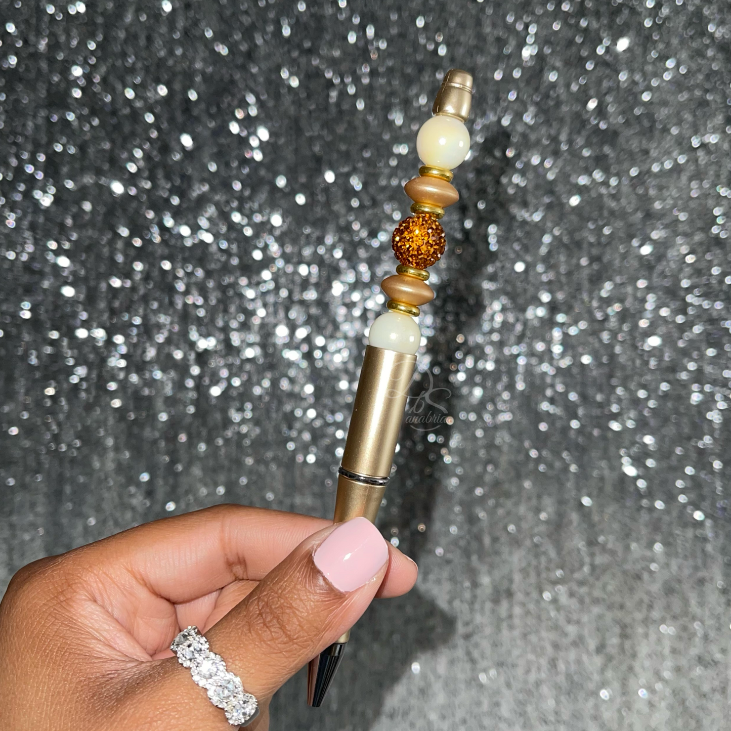 Pearlized Copper Beaded Pen