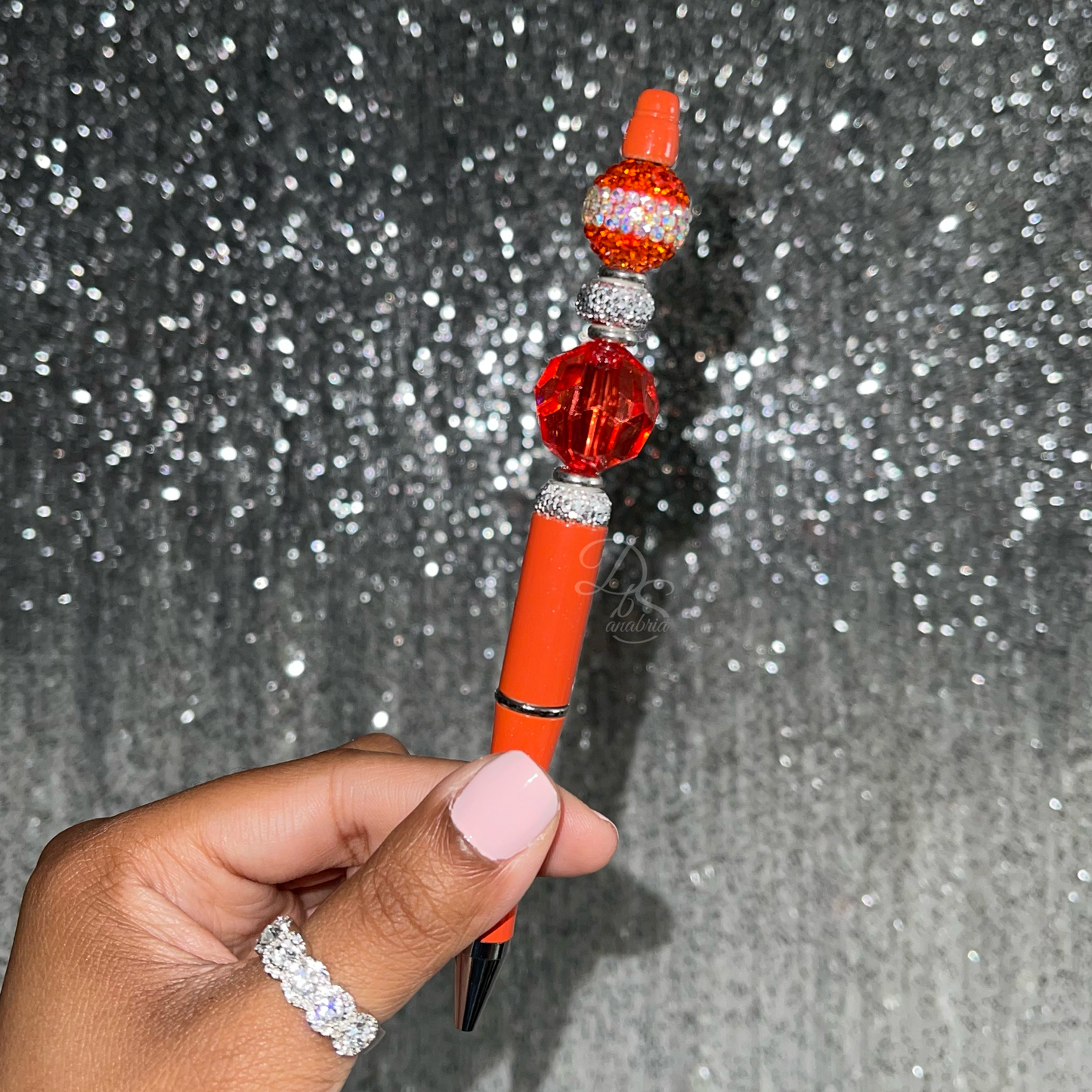 Orange Zest Beaded Pen