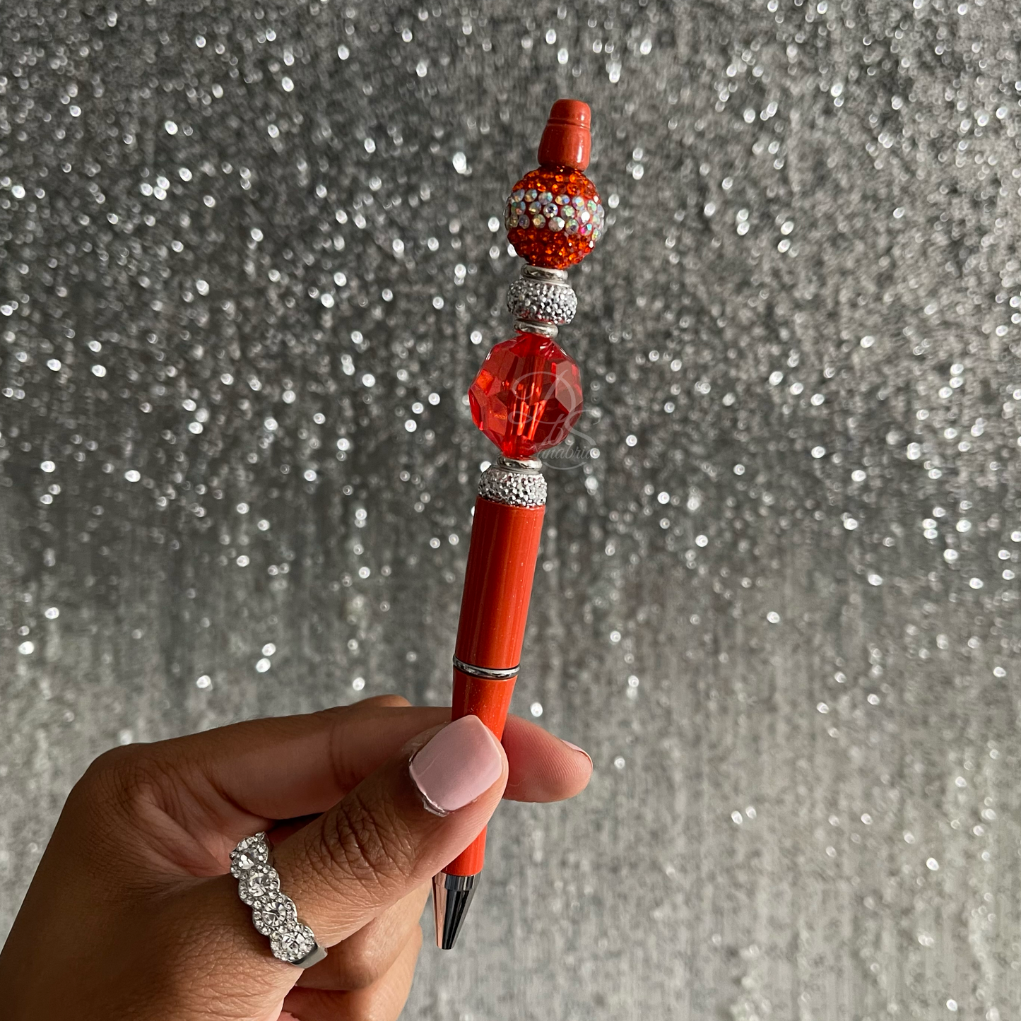 Orange Zest Beaded Pen