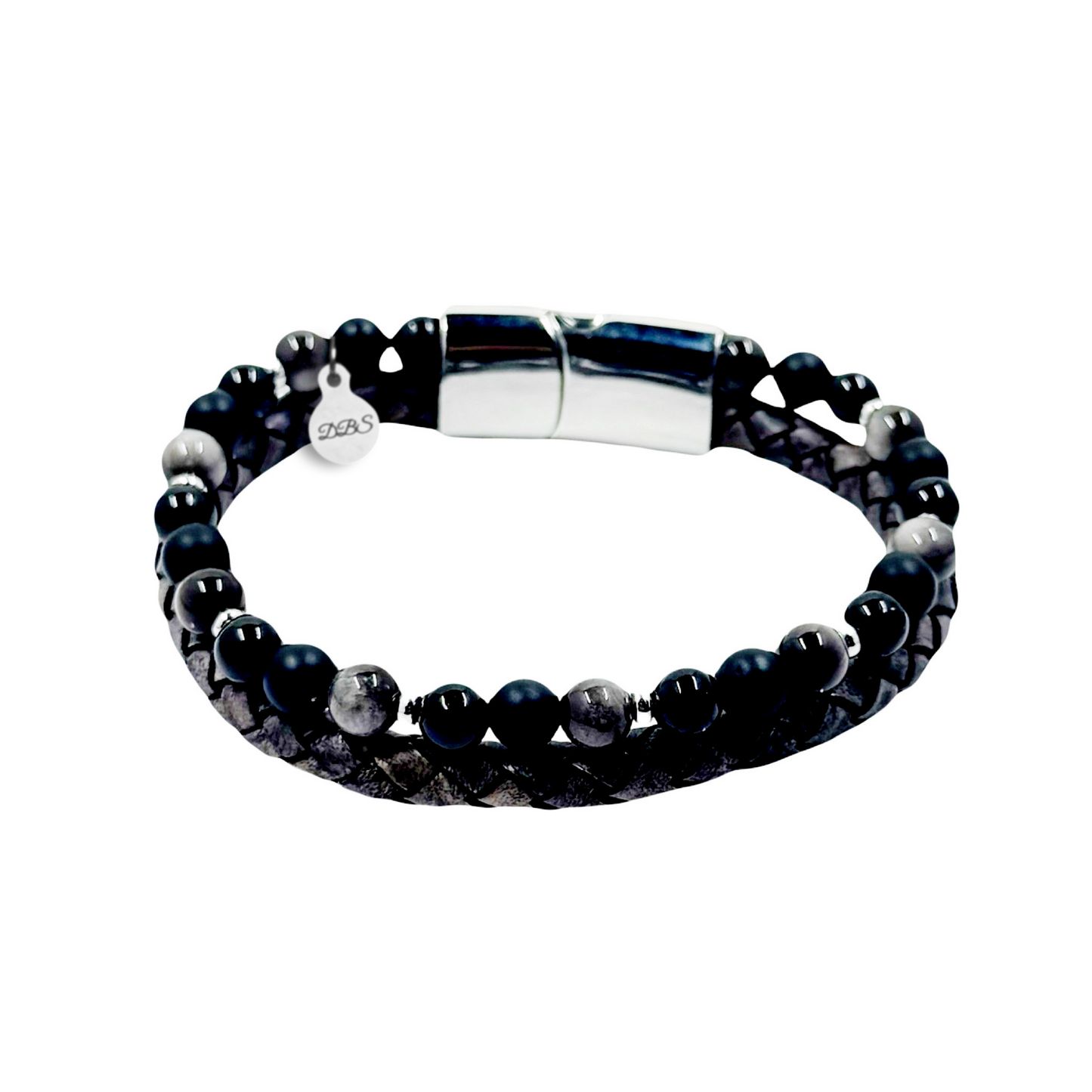 Dual Leather Smoked Bracelet