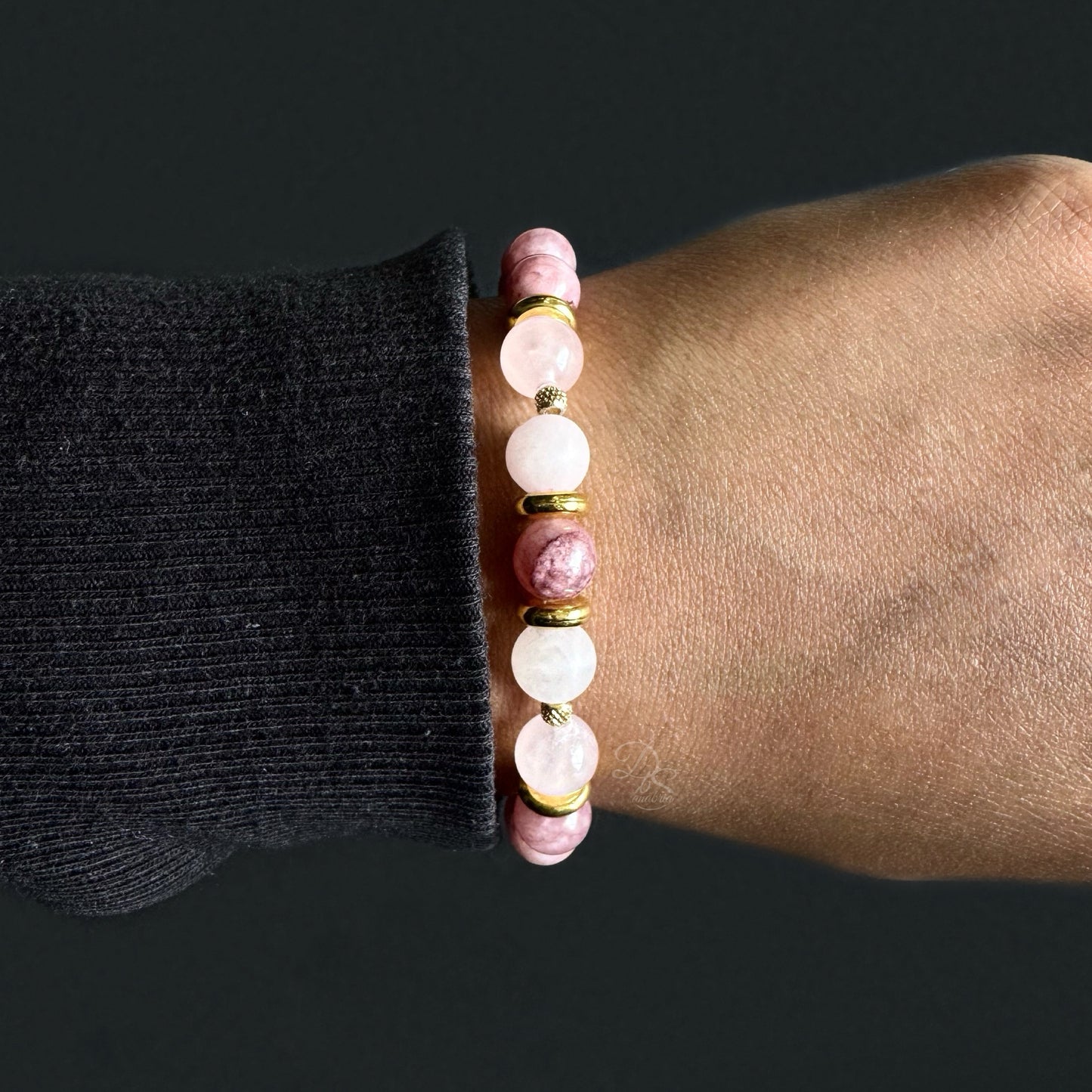 Raspberry Quartz Gemstone Bracelet