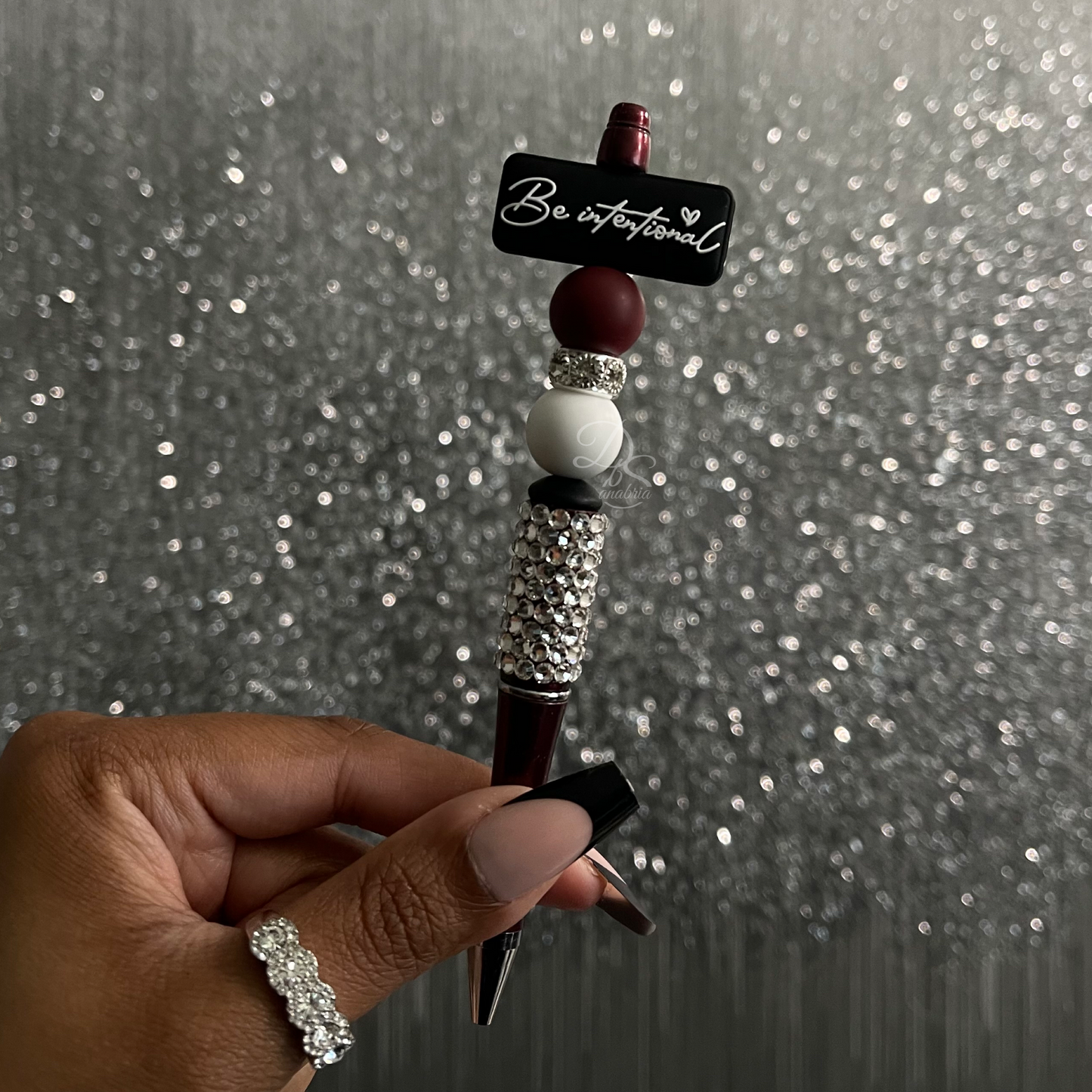 Be Intentional Rhinestone Pen