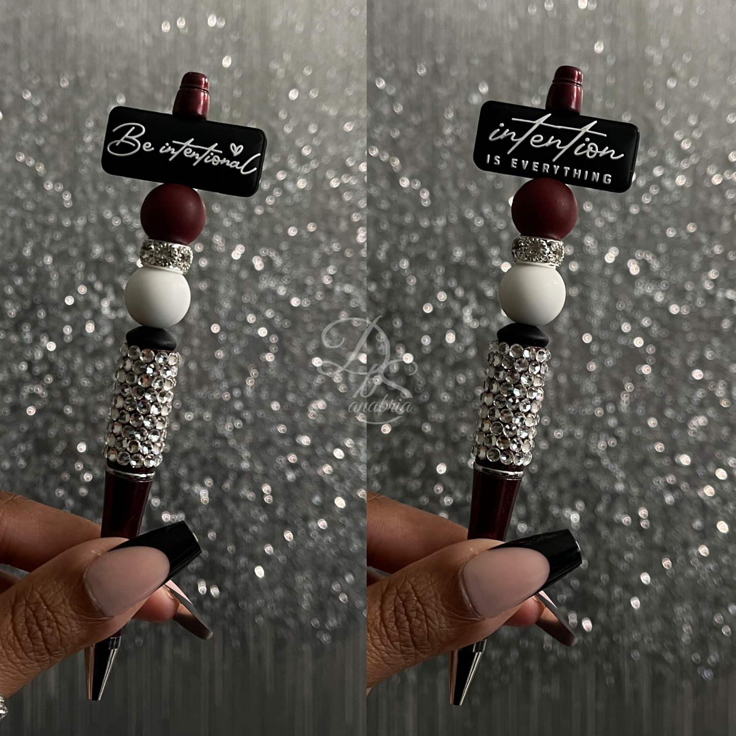 Be Intentional Rhinestone Pen
