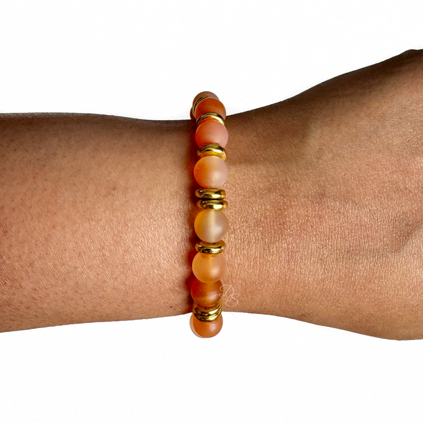 Frosted Carnelian Gemstone Bracelet