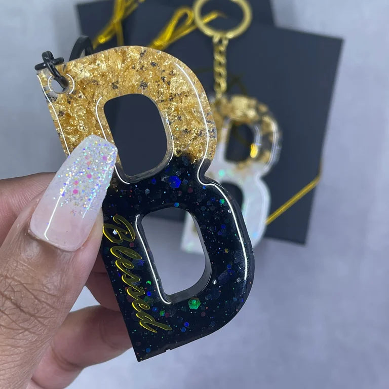Blessed Keychain (Black/Gold)