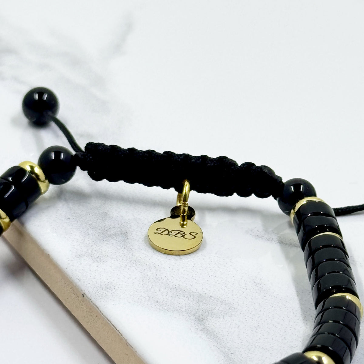 Obsidian Heishi Pavé Shamballa Bracelet