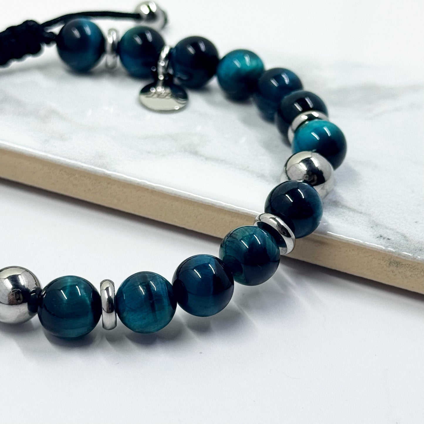 Blue Peacock Shamballa Bracelet