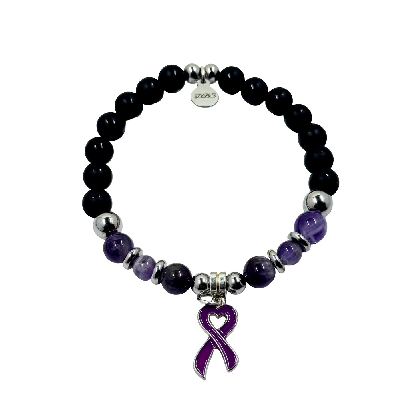 Domestic Violence Awareness Gemstone Bracelet