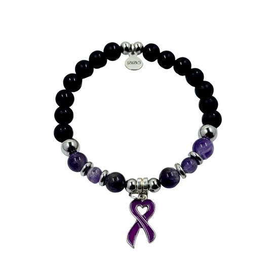 Domestic Violence Awareness Gemstone Bracelet