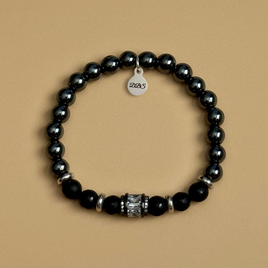 Black Pavé Gemstone Bracelet