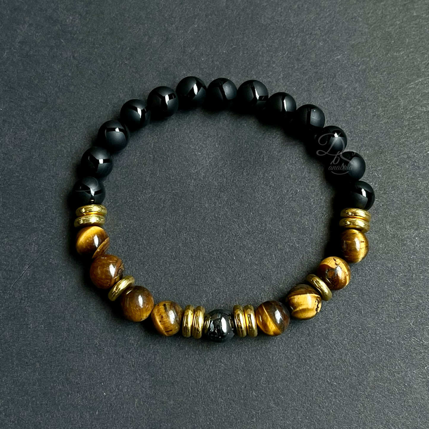 Tiger Eye Onyx Gemstone Bracelet