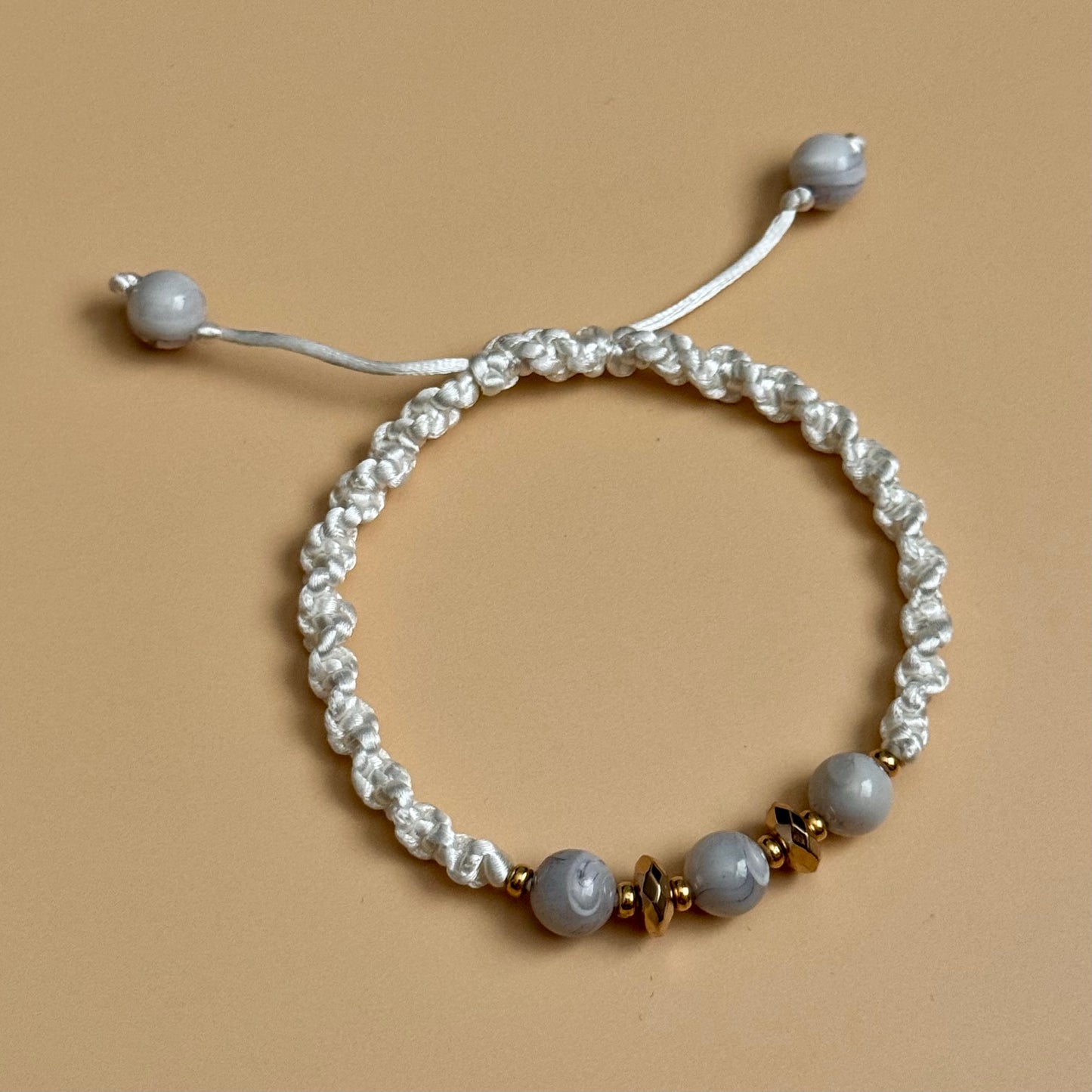 Mother Of Pearl Shamballa Bracelet