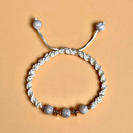 Mother Of Pearl Shamballa Bracelet