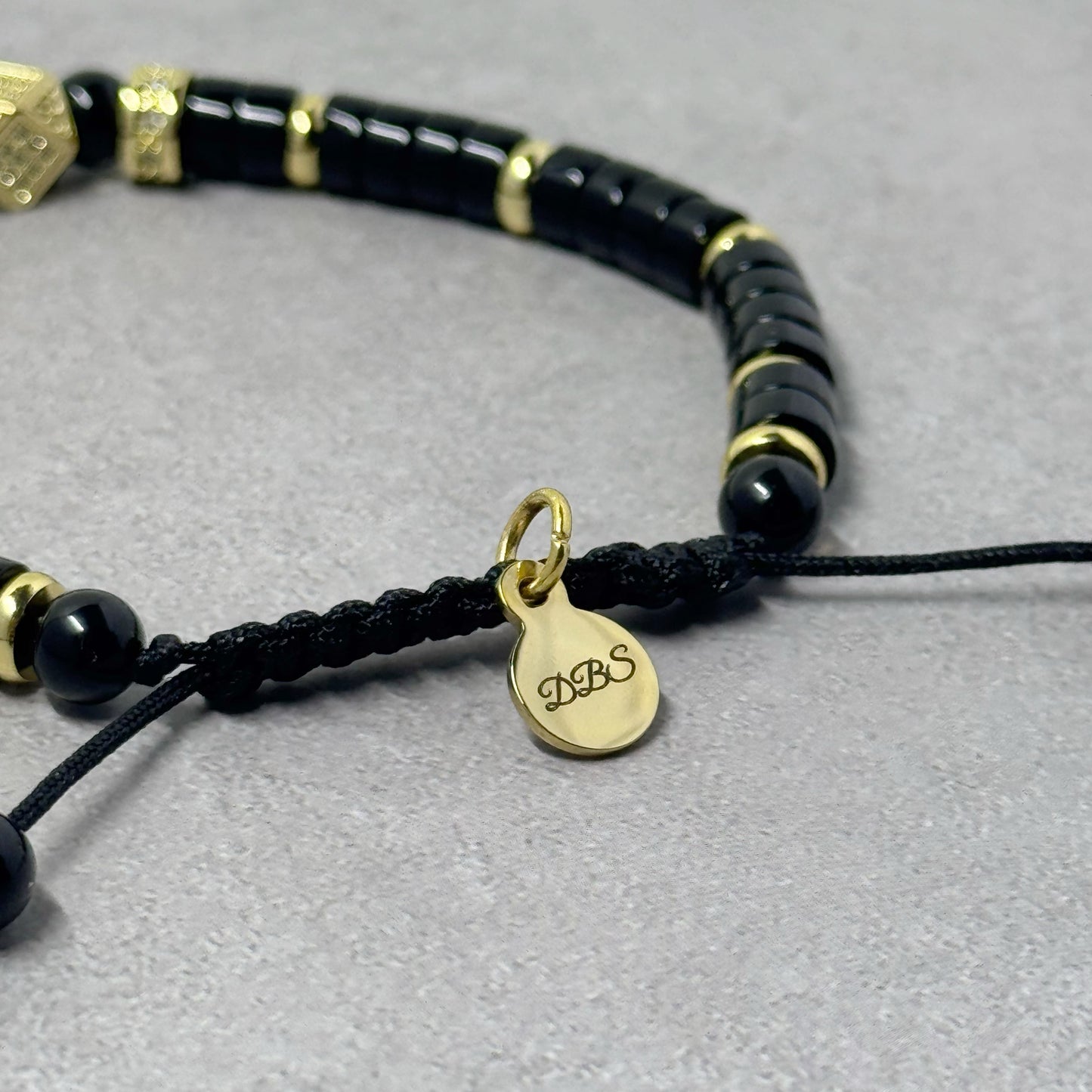 Obsidian Heishi Pavé Shamballa Bracelet
