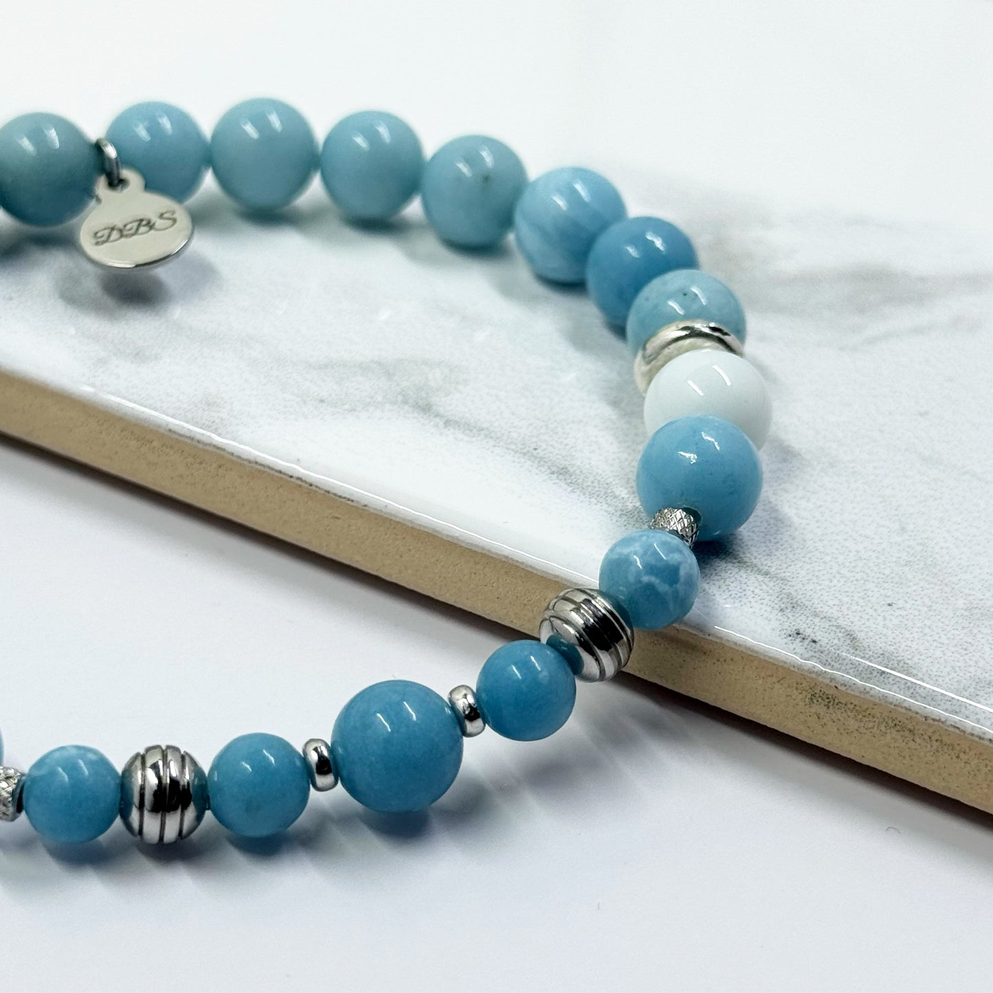 Larimar Jade Gemstone Bracelet