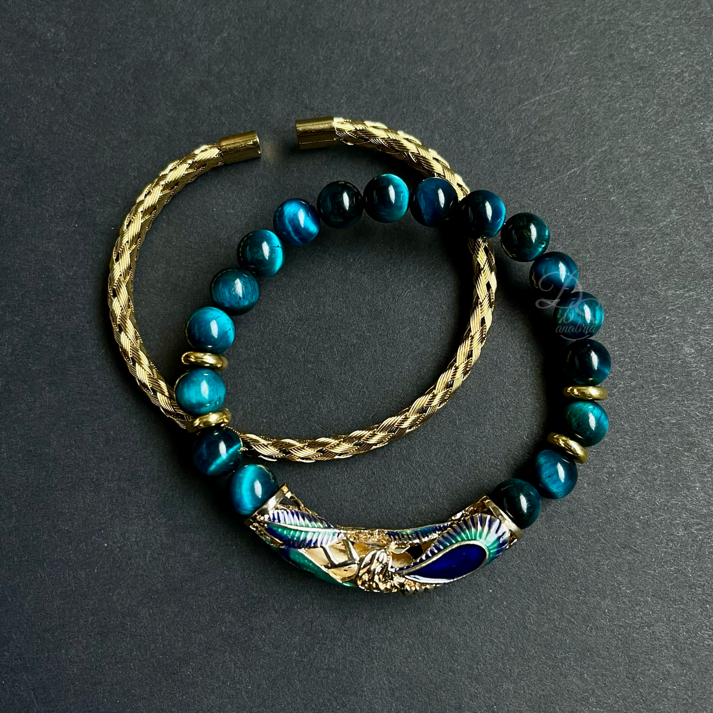 Blue Peacock Gemstone Bracelet