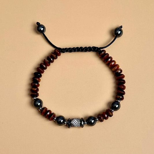 Showstopper Shamballa Bracelet (Round Tiger Eye)