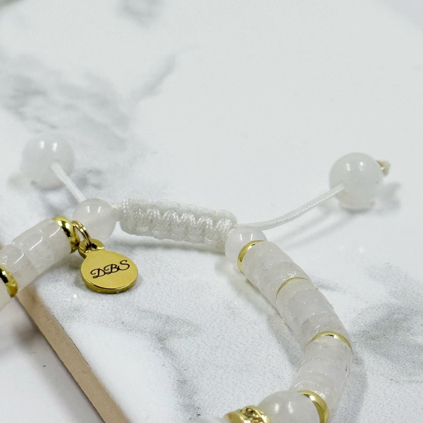 Selenite Heishi Shamballa Bracelet