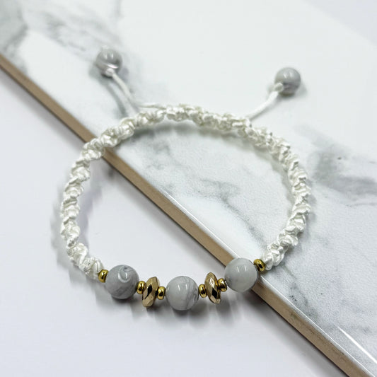 Mother Of Pearl Shamballa Bracelet